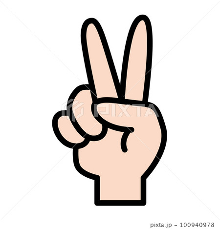 ピースサイン 100940978