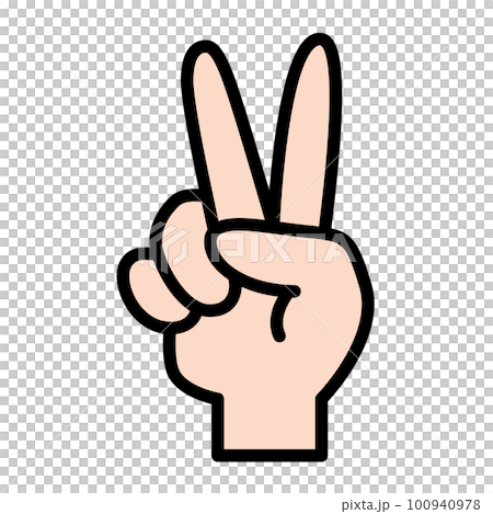 ピースサイン 100940978