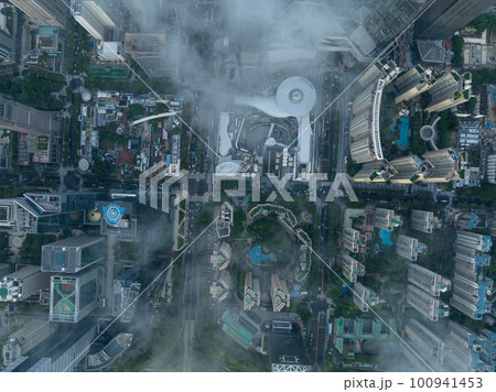 Aerial view of landscape in Shenzhen city, China 100941453