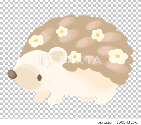 hedgehog decorated with flowers hedgehog decorated with flowers 100943250