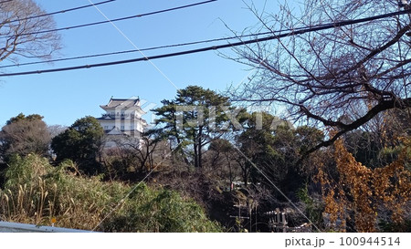 小田原城 東海道線側からの天守閣 小田原城 東海道線側からの天守閣 100944514