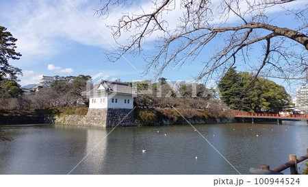 小田原城 隅櫓と学橋 小田原城 隅櫓と学橋 100944524