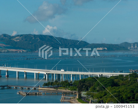 Aerial view of landscape in Shenzhen city,China Aerial view of landscape in Shenzhen city,China 100945153
