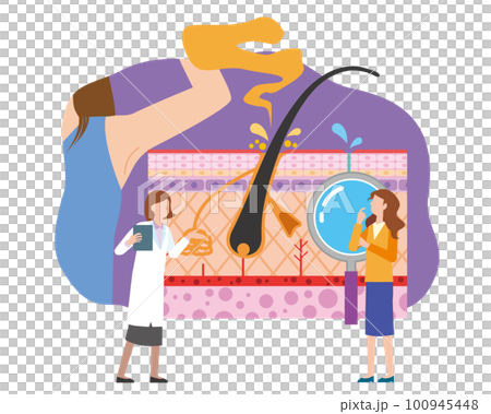 A female doctor examining a woman suffering from armpit odor A female doctor examining a woman suffering from armpit odor 100945448