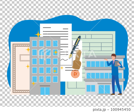 会社設立登記のイメージイラスト 100945450