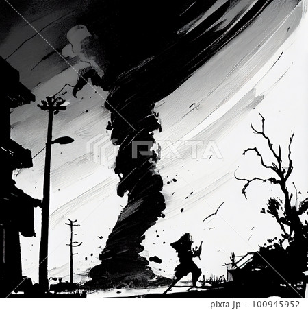 big tornado on my way, stock image 100945952