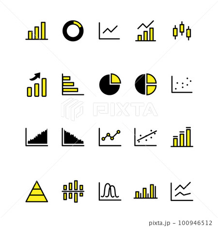 ビジネスのグラフアイコン 100946512