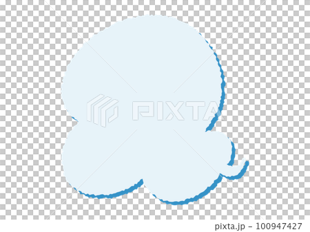 Pop cloudy cloud-shaped speech bubble Pop cloudy cloud-shaped speech bubble 100947427
