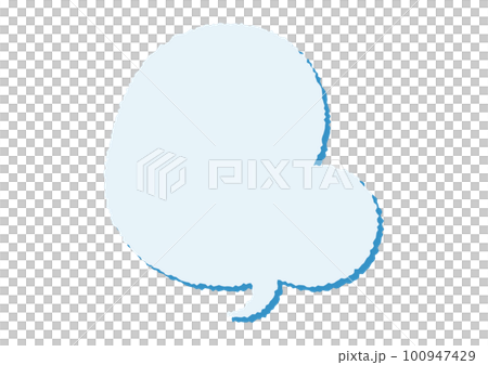 Pop cloudy cloud-shaped speech bubble 100947429
