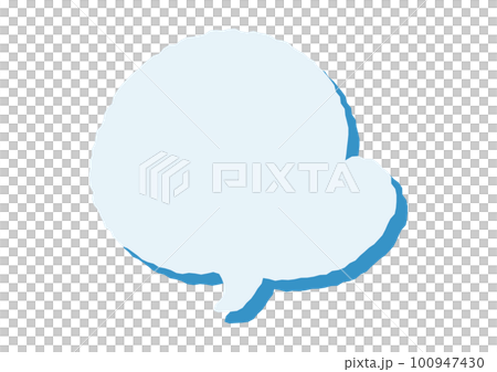 Pop cloudy cloud-shaped speech bubble Pop cloudy cloud-shaped speech bubble 100947430