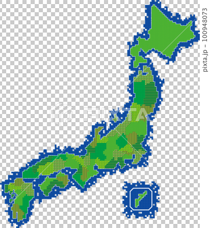 角色扮演遊戲風格的日本地圖 100948073