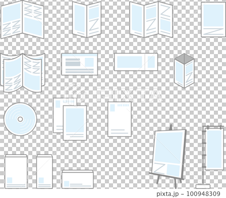 印刷媒體的簡單插圖 100948309
