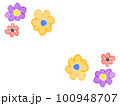 Painting of colorful flowers on white background 100948707