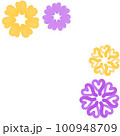 Painting of yellow and purple flowers 100948709