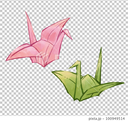 摺紙(摺紙鶴)的插圖 摺紙(摺紙鶴)的插圖 100949514