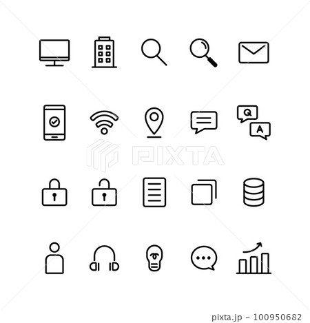 ビジネスのアイコン ビジネスのアイコン 100950682