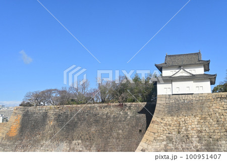 大阪城の南外堀と六番櫓 100951407