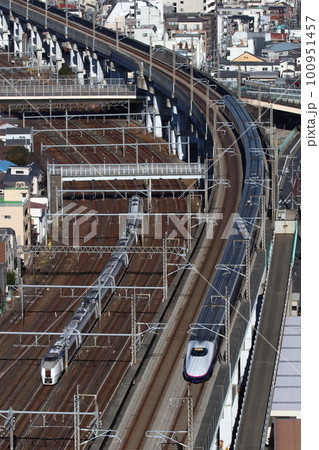 2023年春に引退した651系電車と上越新幹線E2系 100951457