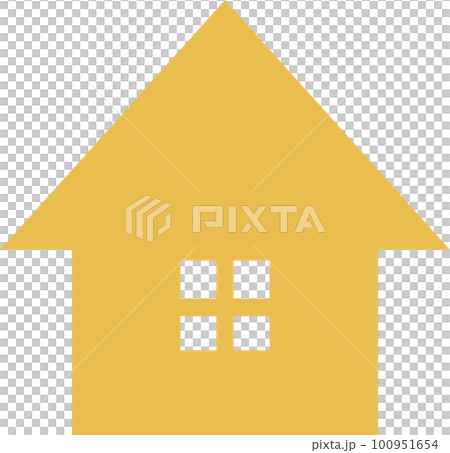 簡單的橙色房子圖標 100951654