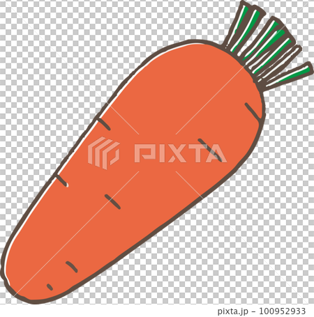 Simple and cute carrot hand-drawn illustration material 100952933