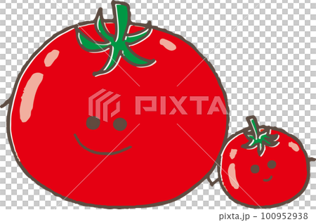cute tomato character in simple hand drawn style 100952938