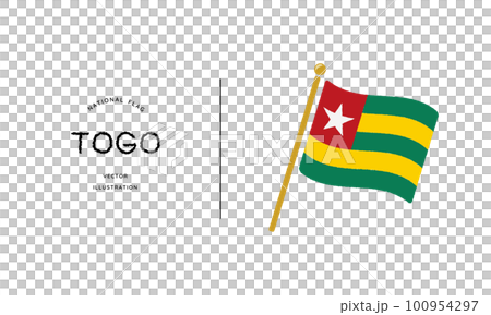 多哥國旗圖標矢量圖 多哥國旗圖標矢量圖 100954297