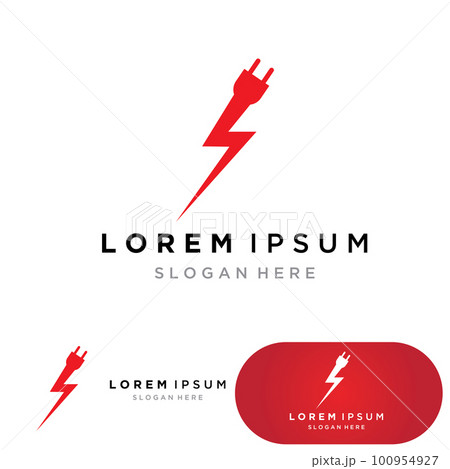 Flash Electric Logo Vector icon illustration design template. Bolt Energy Icon.electric logo flash vector bolt 100954927