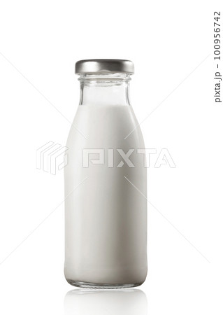 Bottle of milk isolated on white. Healthy food 100956742