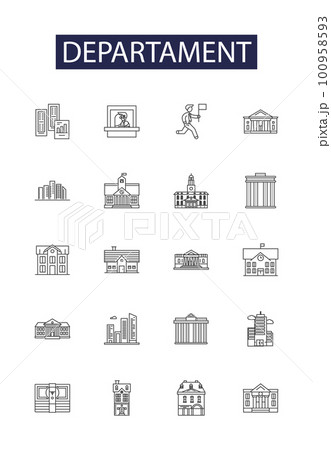 Departament line vector icons and signs....のイラスト素材 [100958593] - PIXTA