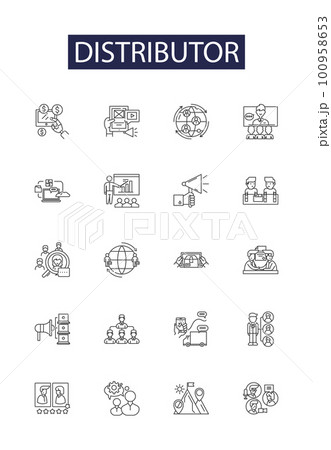Distributor line vector icons and signs....のイラスト素材 [100958653] - PIXTA