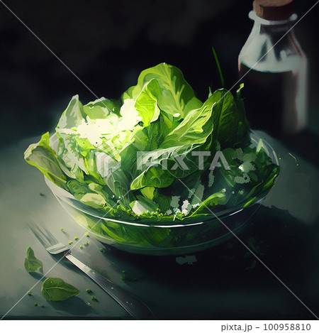 Green vegan breakfast meal in bowl with spinach, arugula, avocado, seeds and sprouts on dark background. Green vegan breakfast meal in bowl with spinach, arugula, avocado, seeds and sprouts on dark background. 100958810
