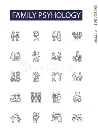 Family psyhology line vector icons and signs. family, concept, character, psychologist, mental, sad, depression,girl outline vector illustration set Family psyhology line vector icons and signs. family, concept, character, psychologist, mental, sad, depression,girl outline vector illustration set 100958936
