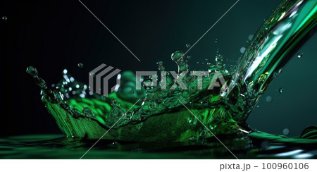 Cool frozen in time water splash, good for commercials, AI generative image 100960106