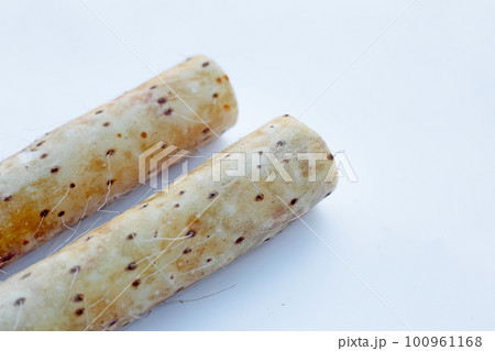 Fresh nagaimo on white background. 100961168