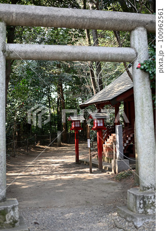 神社にある鳥居（埼玉県久喜市鷲宮神社境内） 100962561