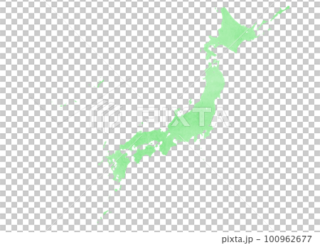 Map of Japan Fresh green Young leaves Aoba Map of Japan Fresh green Young leaves Aoba 100962677