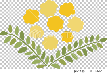 含羞草可愛的插圖 100966640