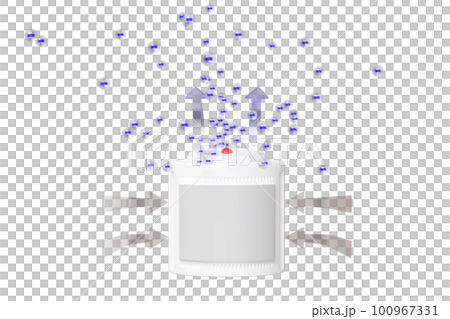 3d air purifier, dehumidifier, misting fans with electron anion, ozone, arrow air flows shows isolated. 3d render illustration, allergy prevention concept 3d air purifier, dehumidifier, misting fans with electron anion, ozone, arrow air flows shows isolated. 3d render illustration, allergy prevention concept 100967331