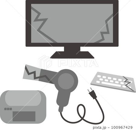 壊れた家電のイラスト素材 [100967429] - PIXTA