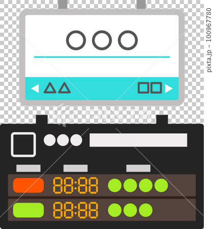 Station name sign and departure sign 100967780