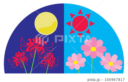 秋分の日のアイコンイラスト 秋分の日のアイコンイラスト 100967817