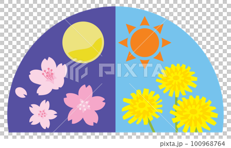春分の日のアイコンイラスト 100968764