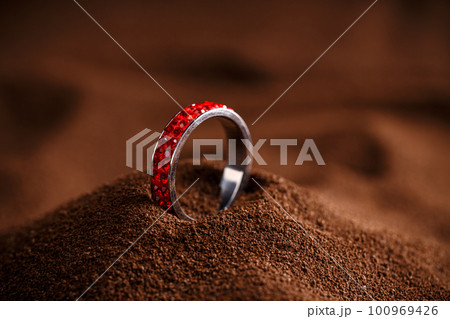 Red jewellery ring Red jewellery ring 100969426
