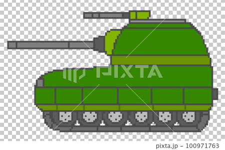 像素圖片_坦克(綠色) 像素圖片_坦克(綠色) 100971763