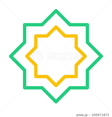 ramadan icon set duocolor green yellow style illustration vector element and symbol perfect. 100971875
