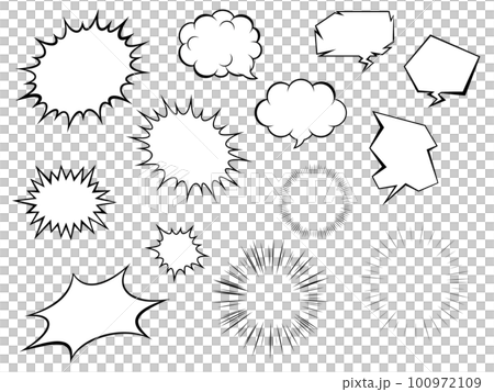 Comic speech bubble set 100972109