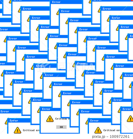 Old computer window, Critical error. Blank...のイラスト素材 [100972261] - PIXTA