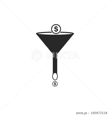Business Sales Funnel Icon. Editable Vector EPS Symbol Illustration. 100972528