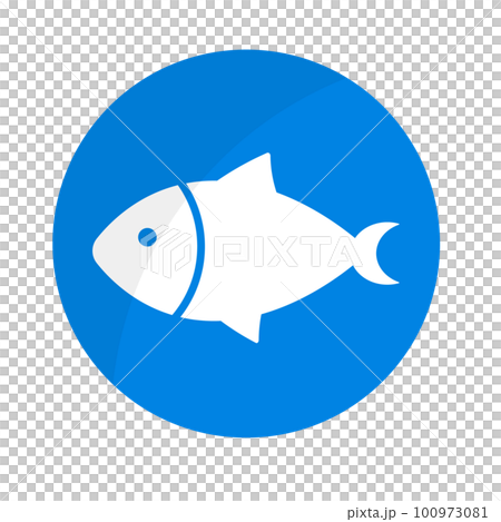 魚のアイコン。水族館のマーク。ベクター。のイラスト素材 [100973081] - PIXTA