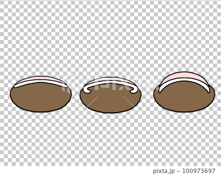 巻き爪と普通の爪のイラスト（黒人の爪） 100973697